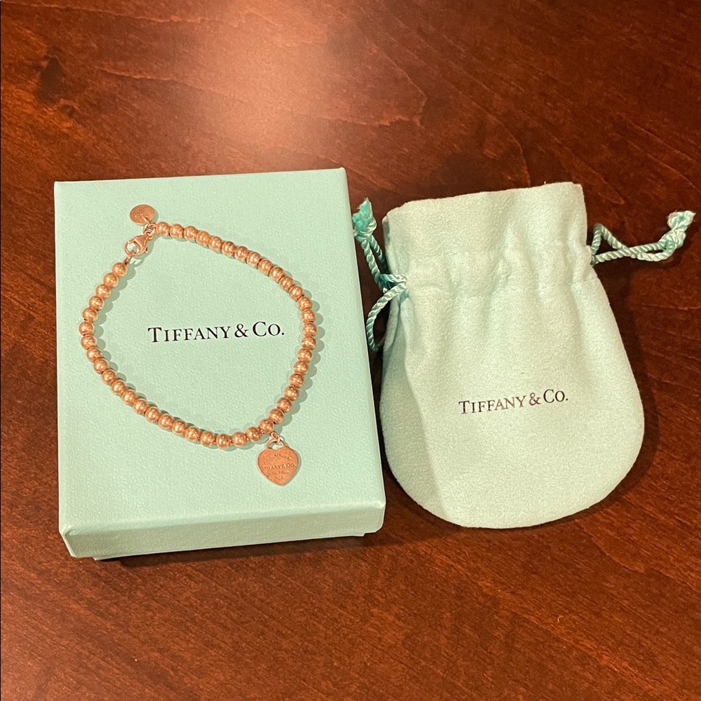 Tiffany & Co. Blue Heart Charm Bracelet